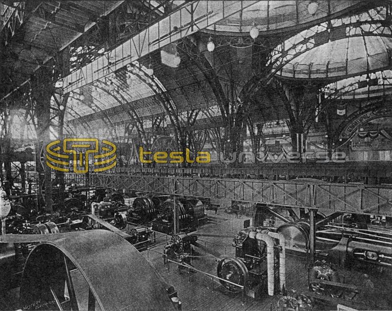 Westinghouse incandescent lighting plant - Machinery Hall of the World's Fair