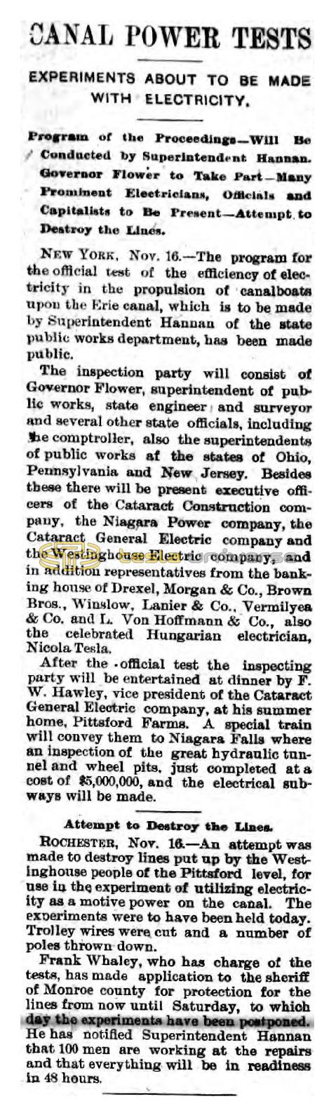 Preview of Canal Power Tests article