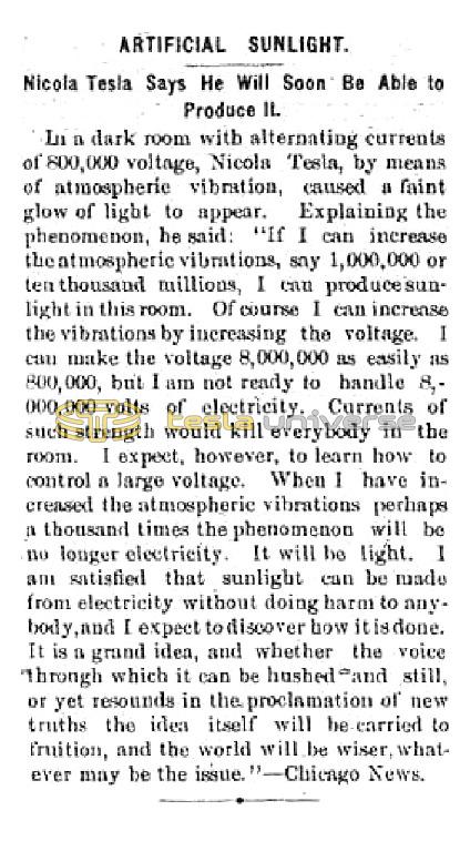 Preview of Artificial Sunlight (Dec. 15, 1893) article