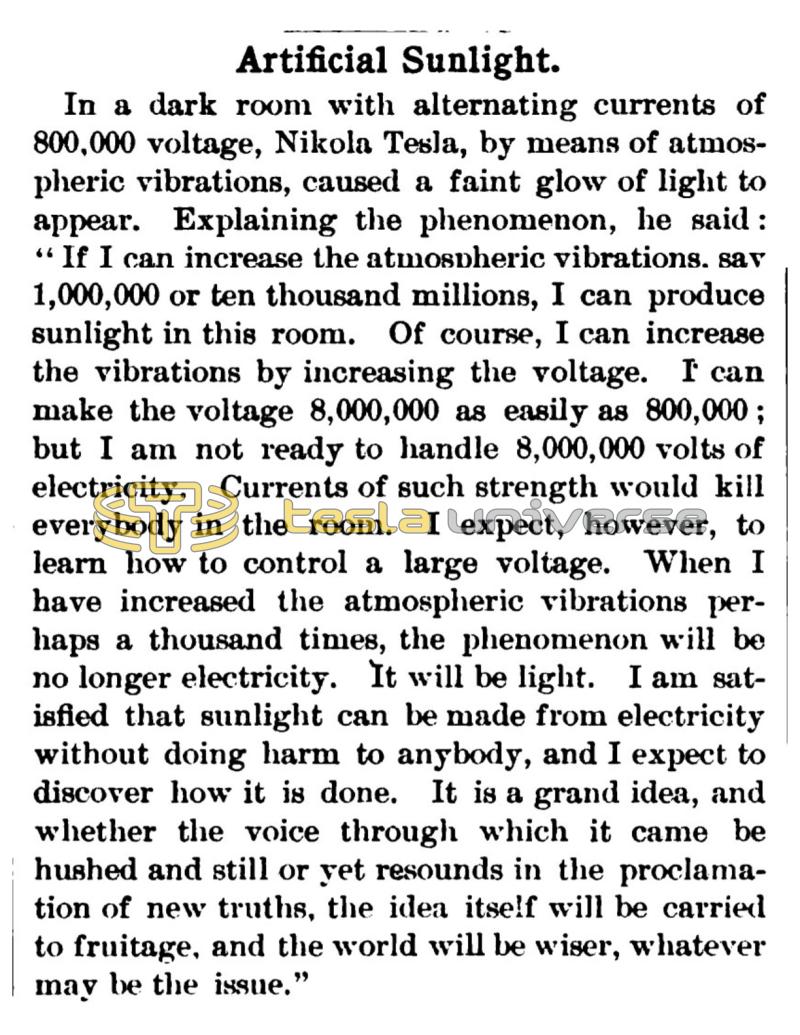 Preview of Artificial Sunlight article
