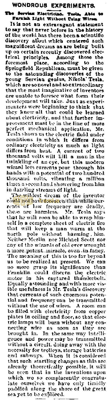 Preview of Wondrous Experiments article
