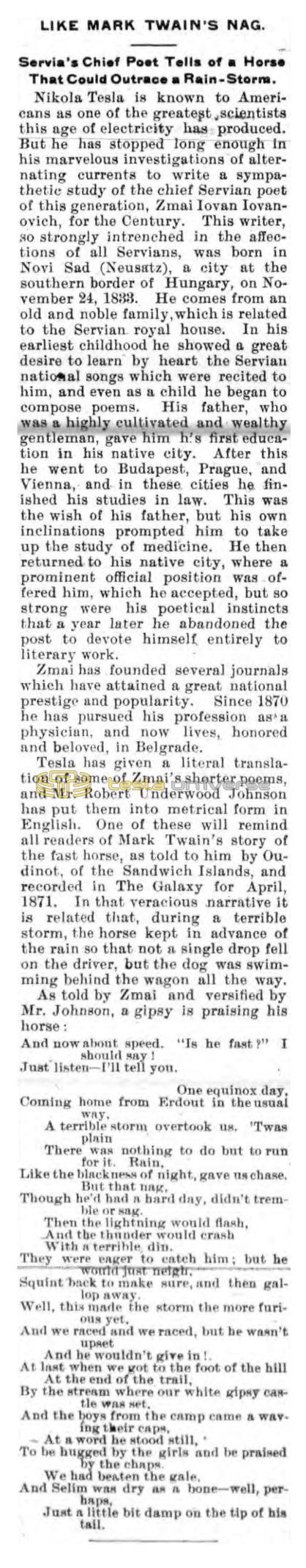 Preview of Like Mark Twain's Nag article