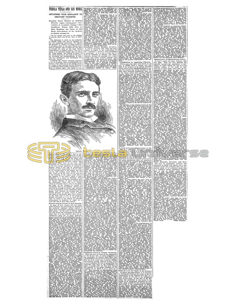 Preview of Nikola Tesla and His Work article