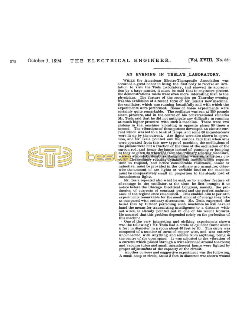 Preview of An Evening in Tesla's Laboratory article