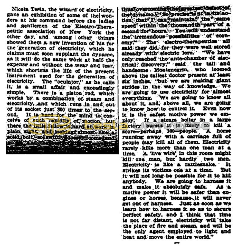 Preview of Nikola Tesla Exhibition Before the Electro-Therapeutic Association article