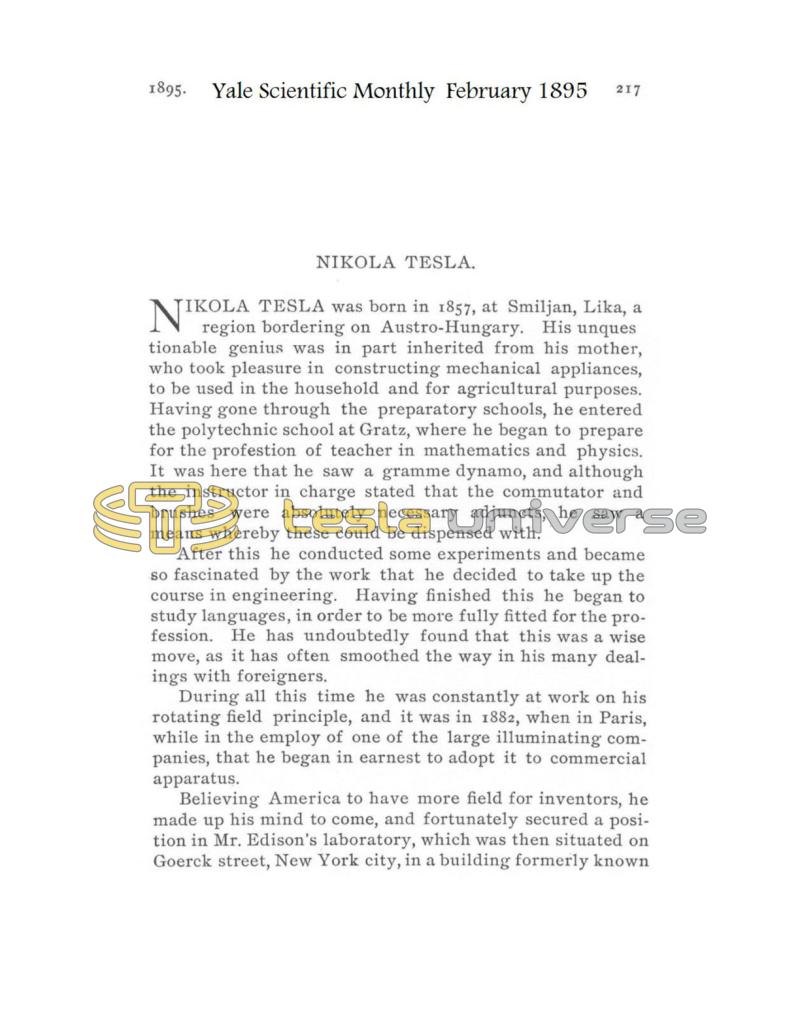 Preview of Nikola Tesla - A Brief Biography article