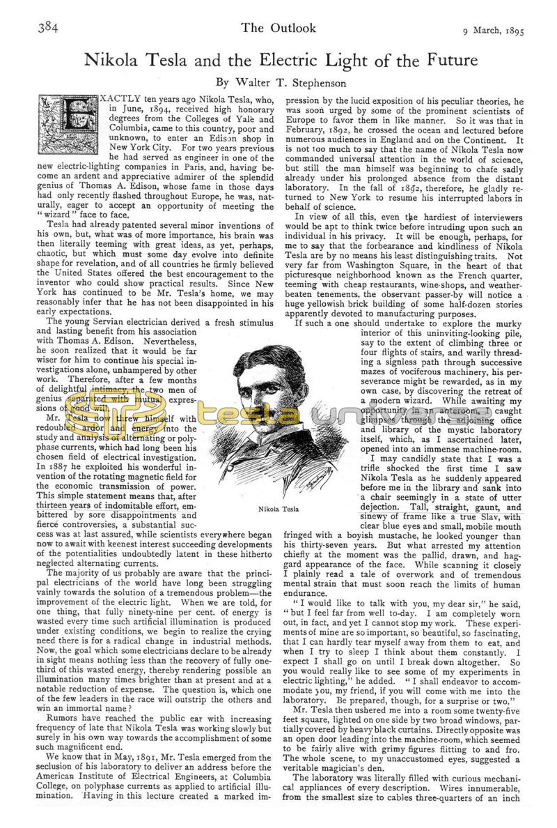 Nikola Tesla and the Electric Light of the Future - Page 1