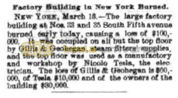 Preview of Factory Building in New York Burned article