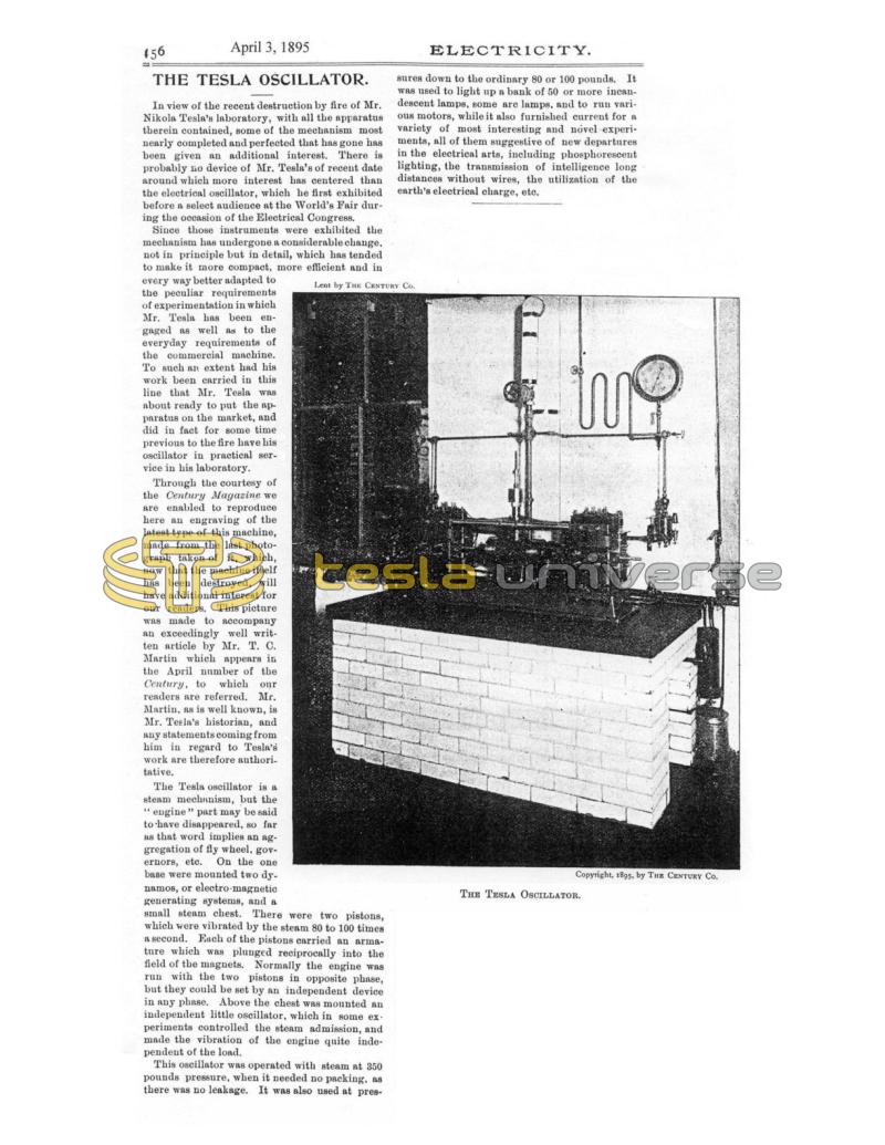 Preview of The Steam-Driven Tesla Oscillator article