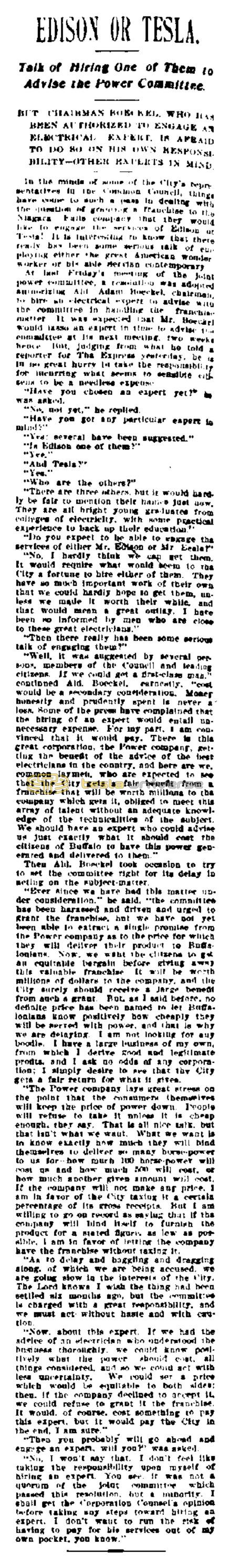 Preview of Edison or Tesla article