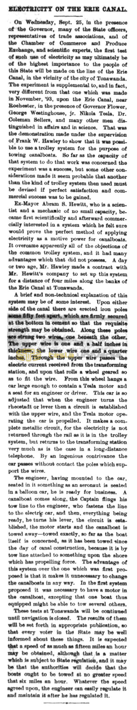 Preview of Electricity on the Erie Canal article