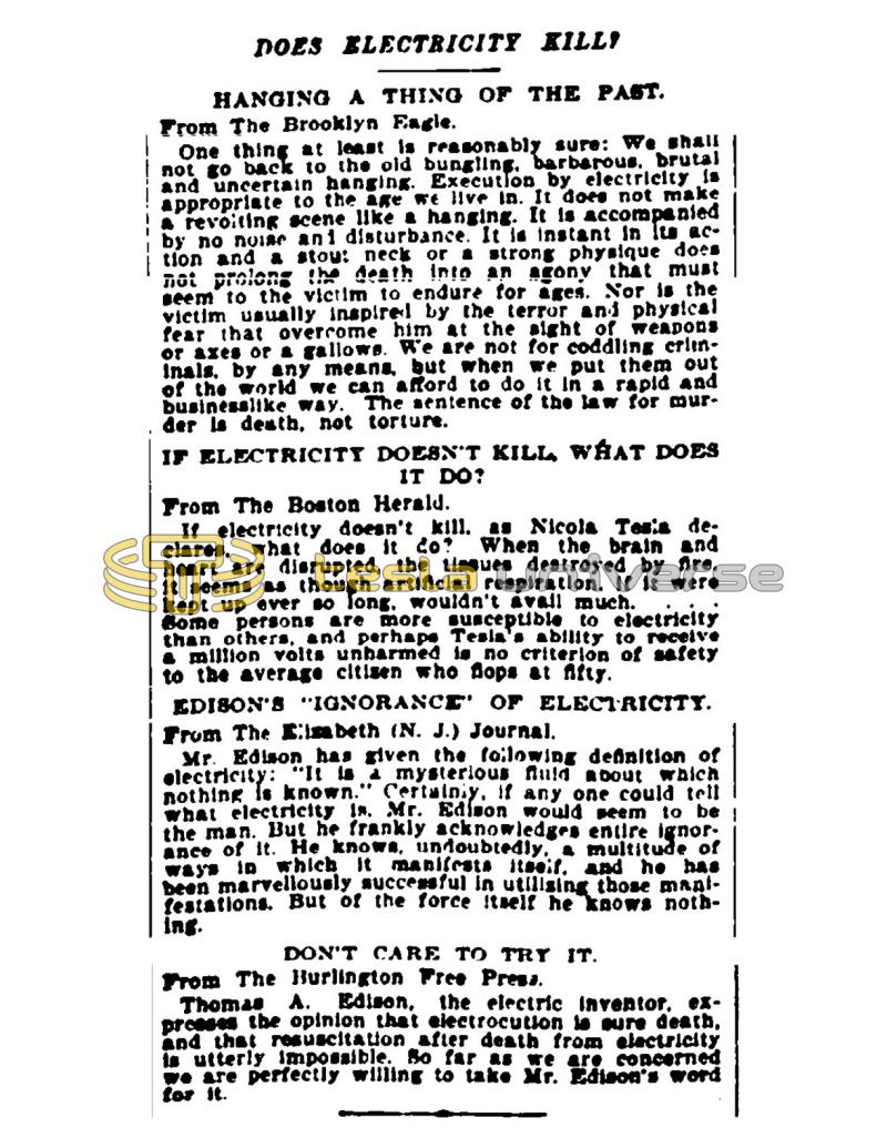 Preview of Does Electricity Kill? article