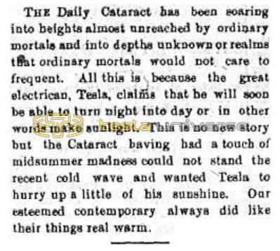 Preview of Tesla Claims That He Will Soon Be Able To Turn Night Into Day article