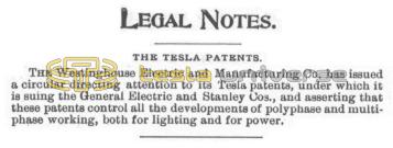 Preview of Legal Notes - The Tesla Patents article