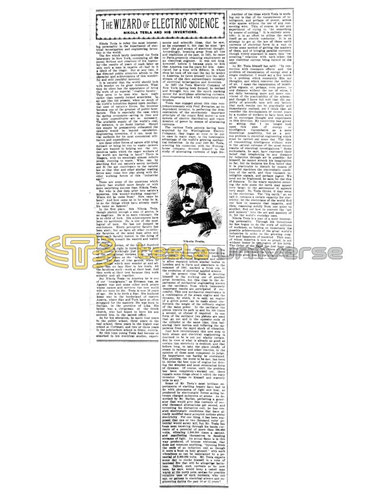 Preview of The Wizard of Electrical Science article