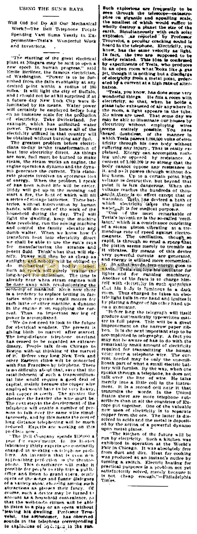 Preview of Using the Sun's Rays (reprint) article