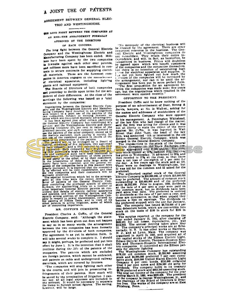 Preview of A Joint Use of Patents article