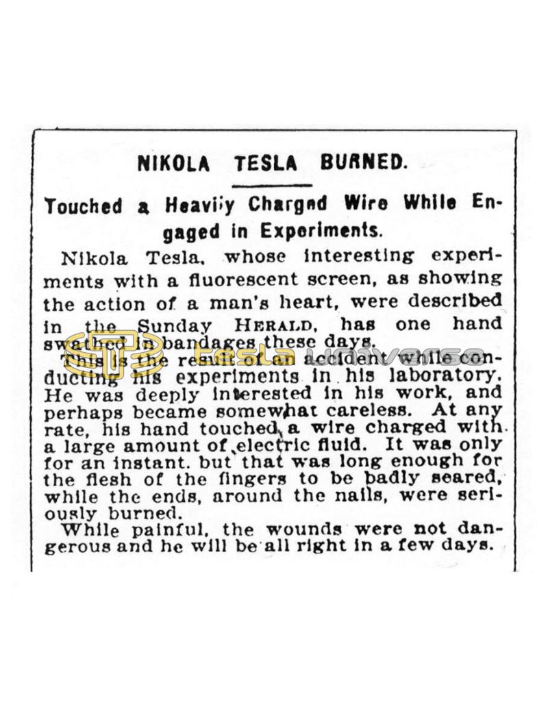 Preview of Nikola Tesla Burned article