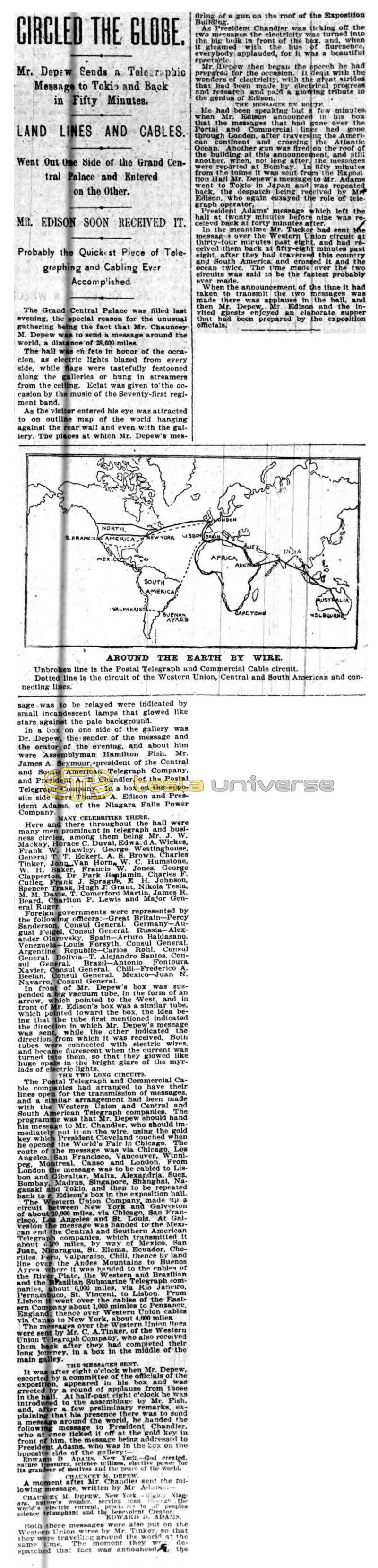Preview of Circled the Globe article