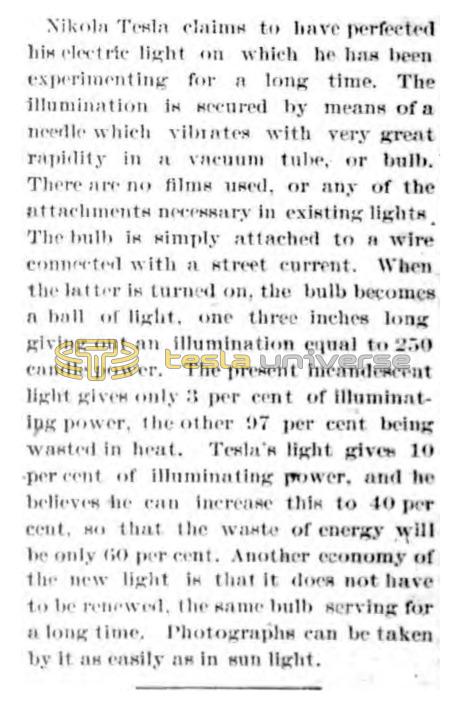 Preview of Tesla's Light article