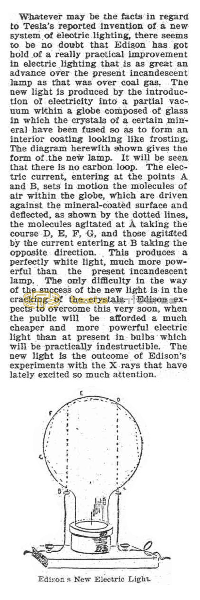 Preview of Edison's New Light article