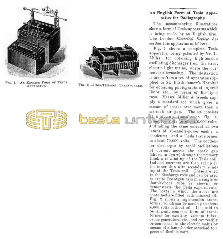 Preview of An English Form of Tesla Apparatus for Radiography article