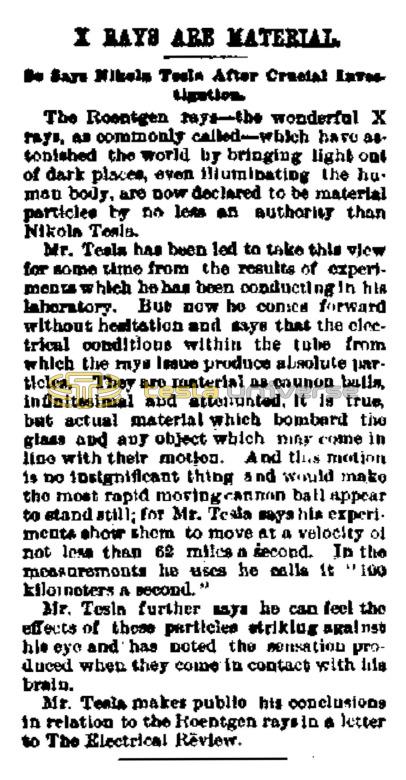 Preview of X Rays are Material article