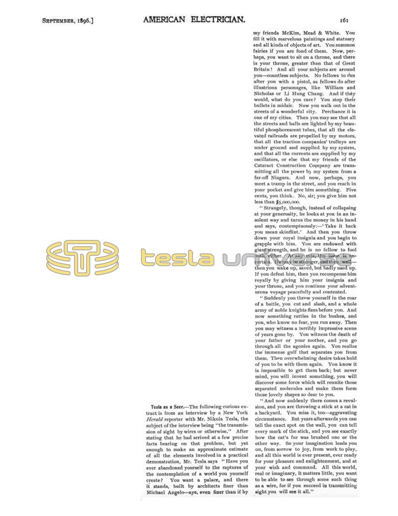 Preview of Tesla as a Seer article