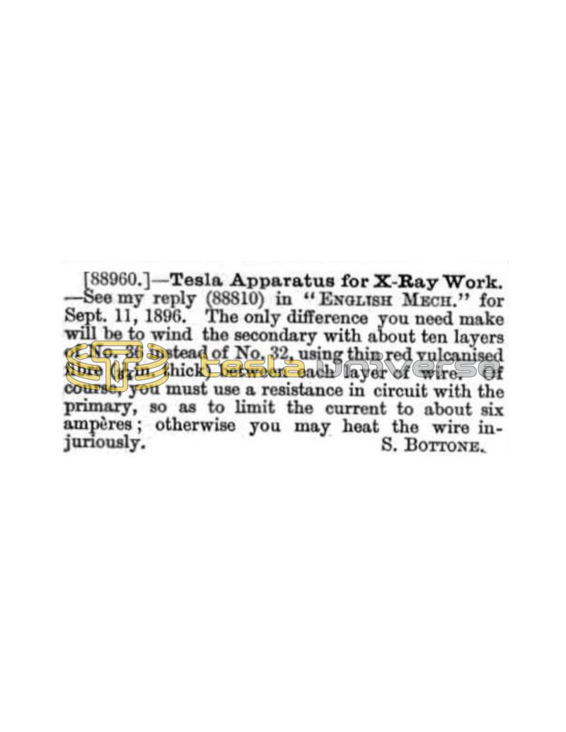 Preview of Tesla Apparatus for X-Ray Work article