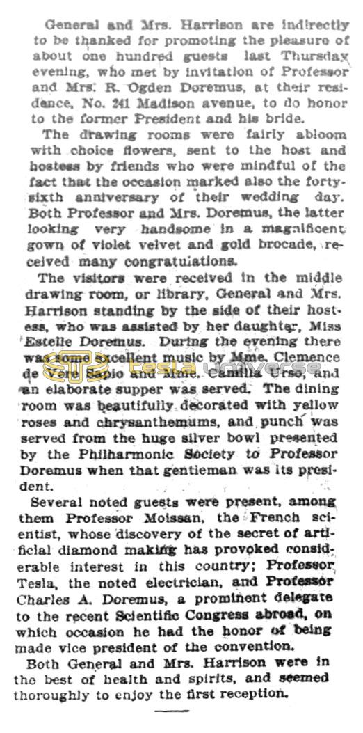 Preview of General and Mrs. Harrison Honored with Reception article