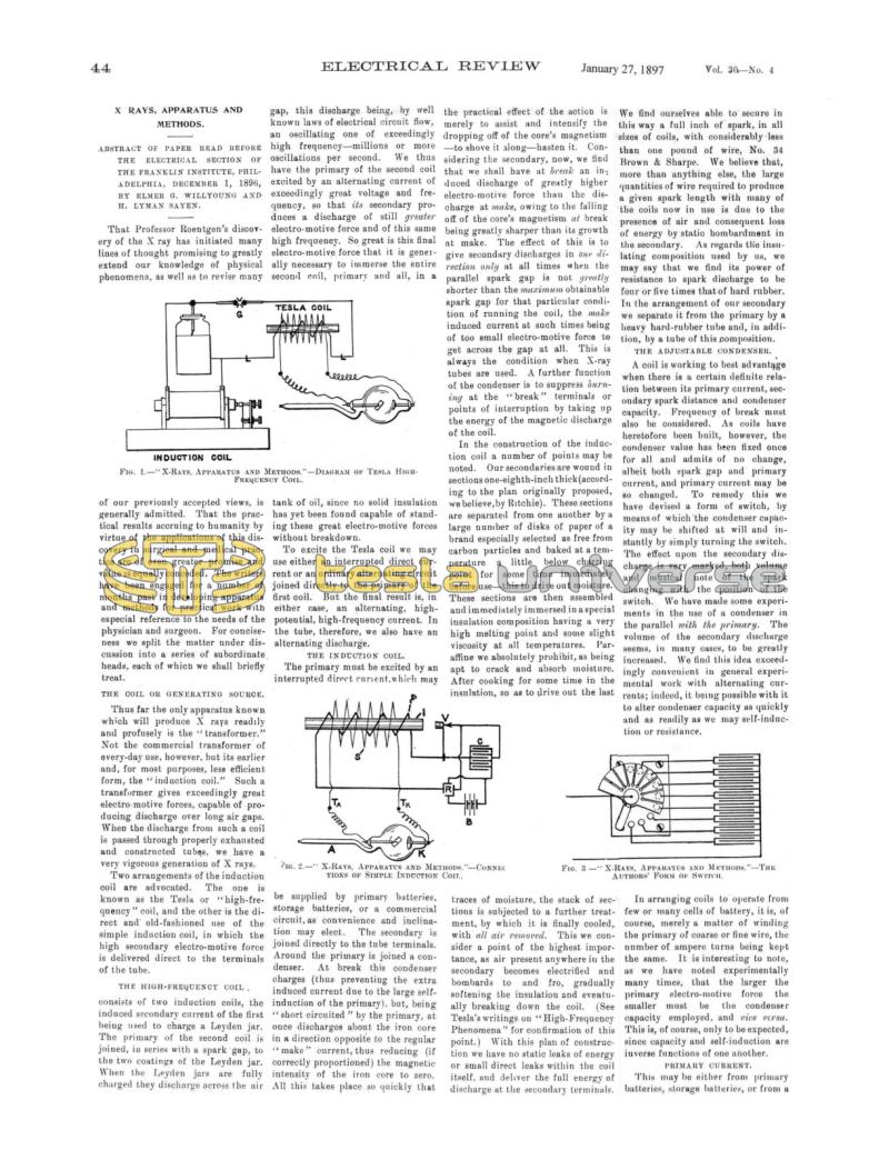 Preview of X Rays, Apparatus and Methods - Part 1 (reprint) article
