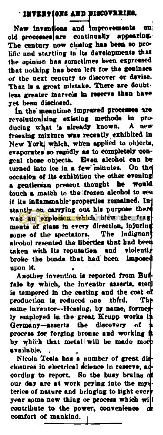 Preview of Inventions and Discoveries article