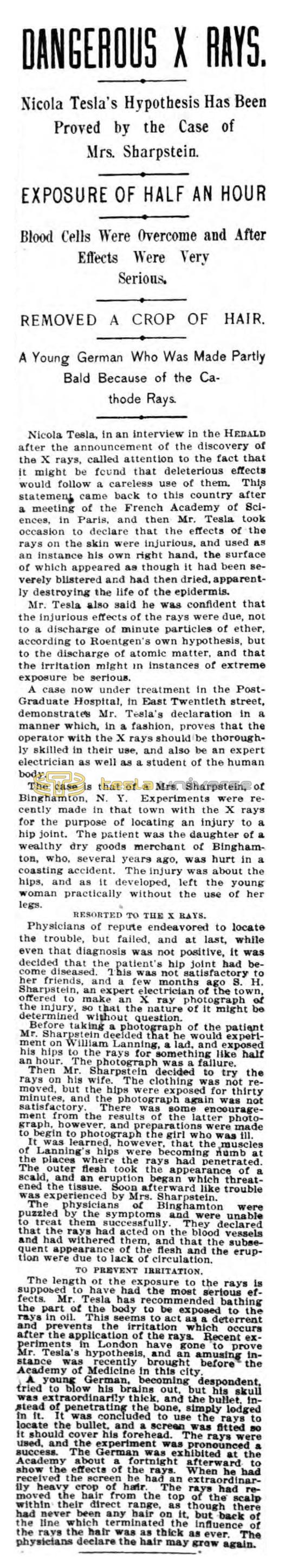 Preview of Dangerous X-rays article