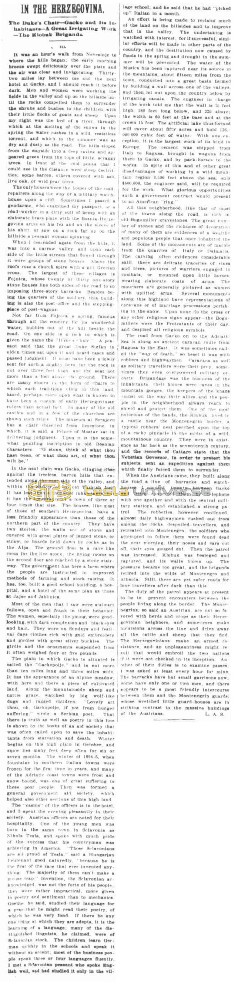 Preview of In the Herzegovina article