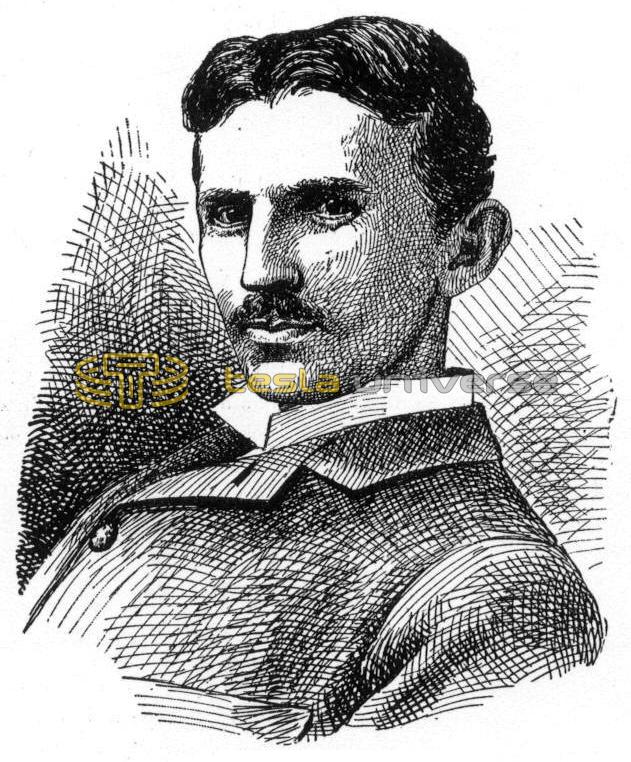 Illustration of Nikola Tesla from 1897