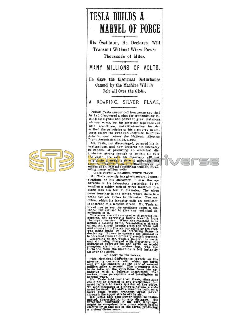 Preview of Tesla Builds A Marvel of Force article