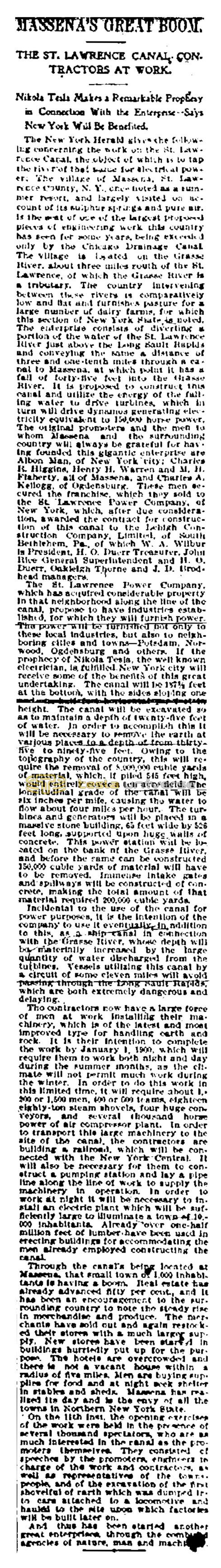 Preview of Massena's Great Boom article
