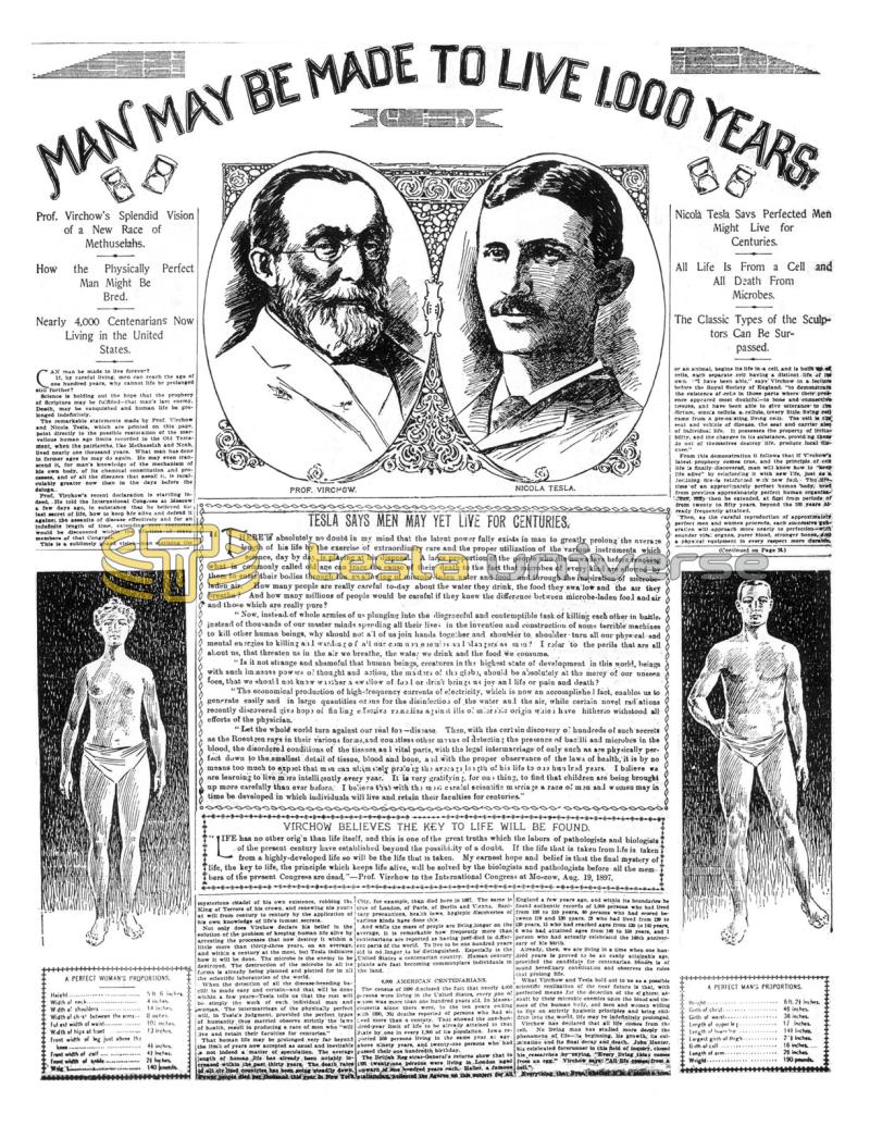 Preview of Man May Be Made to Live 1,000 Years! article