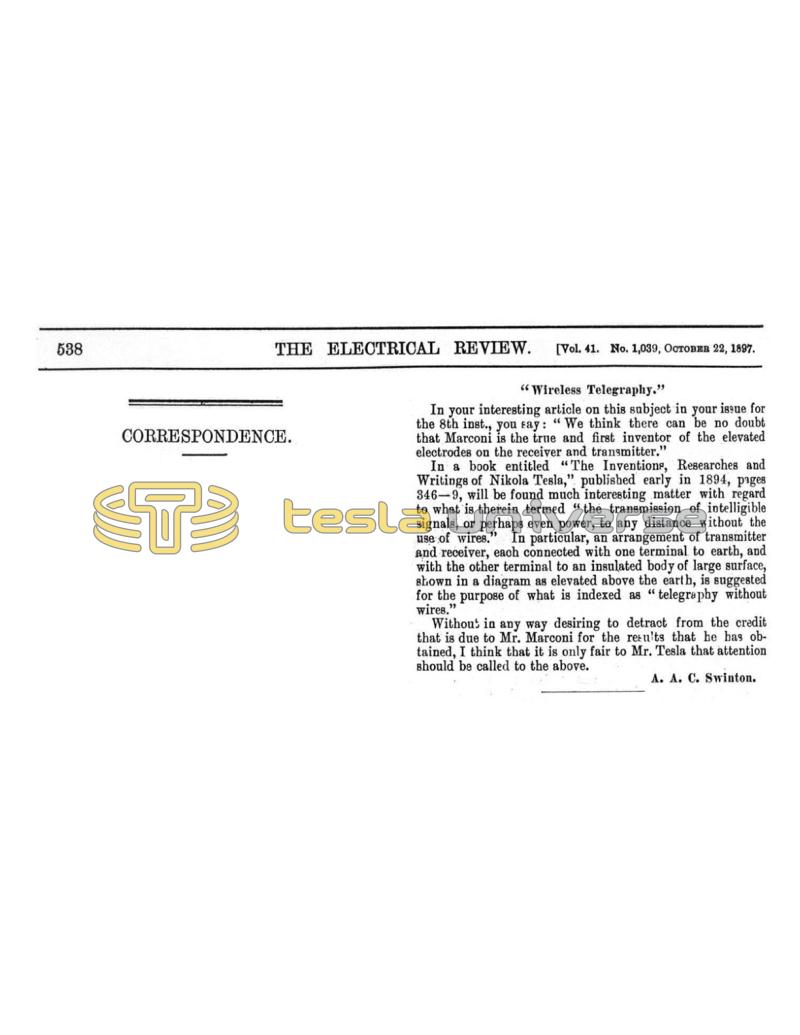 Preview of Wireless Telegraphy - Commentary article