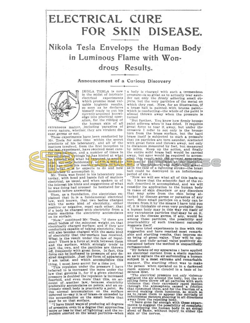 Preview of Electrical Cure for Skin Disease article