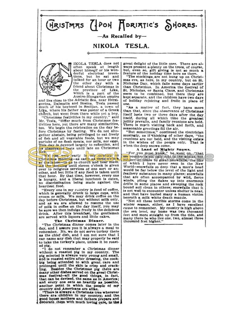 Preview of Christmas Upon Adriatic's Shores article