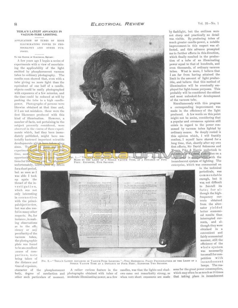 Preview of Tesla's Latest Advances in Vacuum-Tube Lighting article