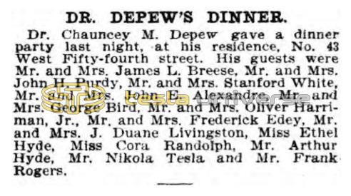 Preview of Dr. Depew's Dinner article