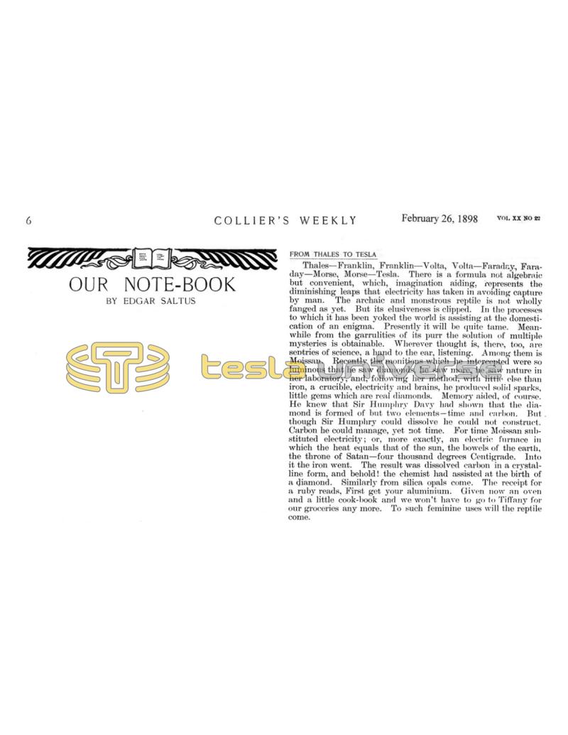 Preview of From Thales to Tesla article