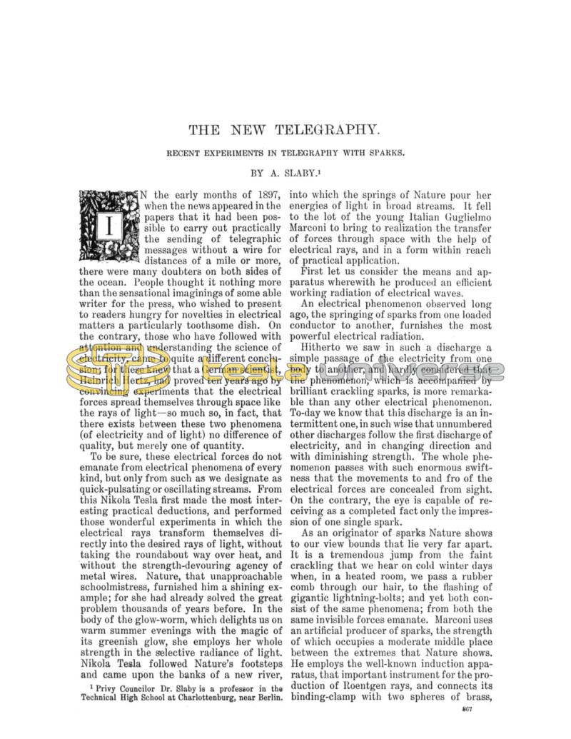 Preview of The New Telegraphy article