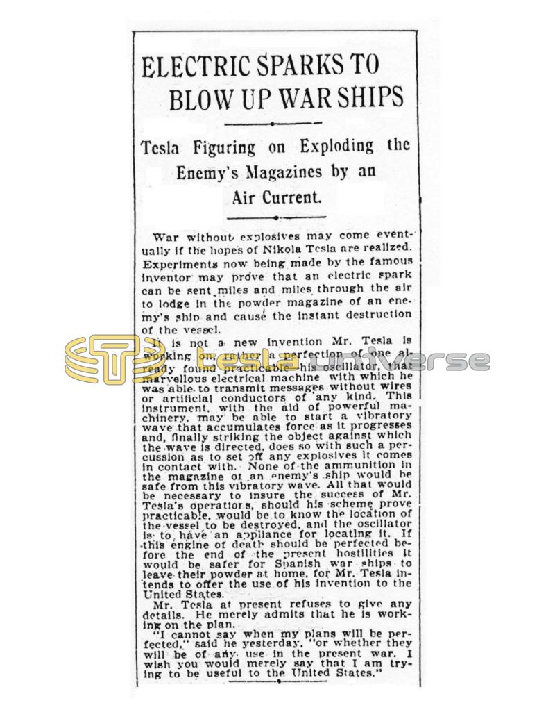 Preview of Electric Sparks to Blow Up War Ships article