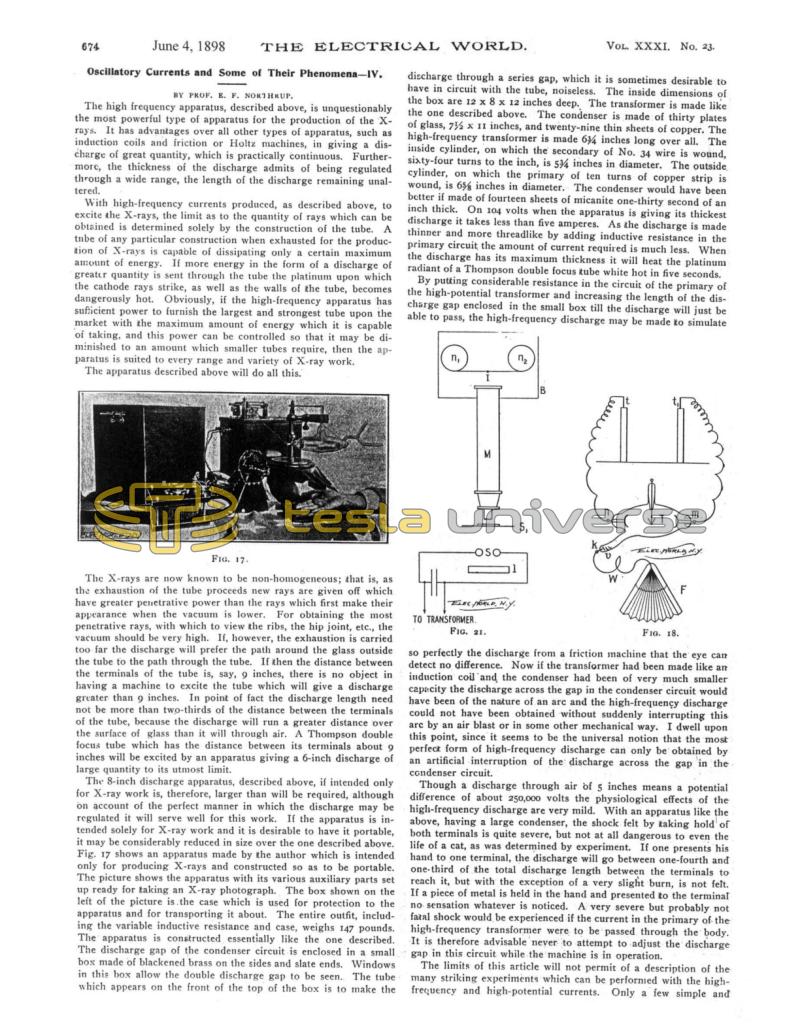 Preview of Oscillatory Currents and Some of Their Phenomena - IV article