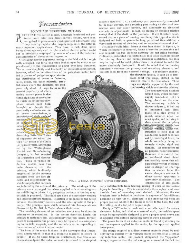 Preview of Tesla Polyphase Induction Motors article