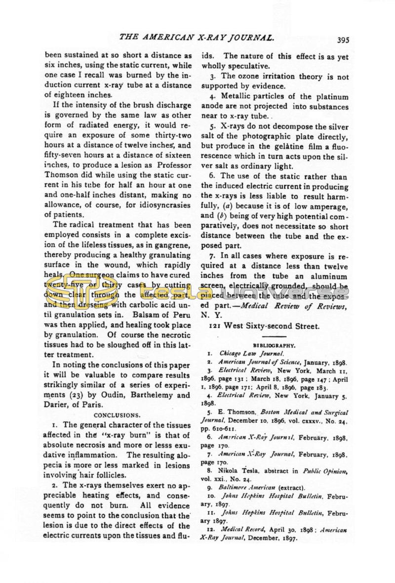 Injurious Effects of the Roentgen Rays - Page 10