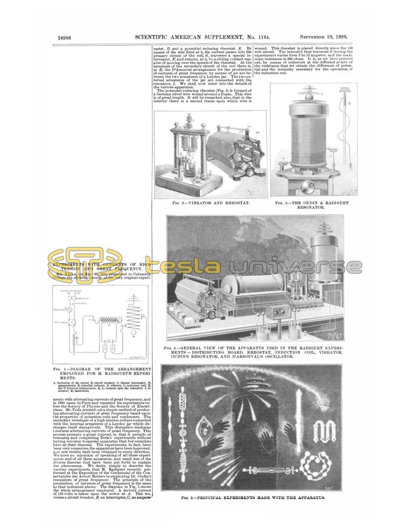 Preview of Experiments with Currents of High Tension and Great Frequency article